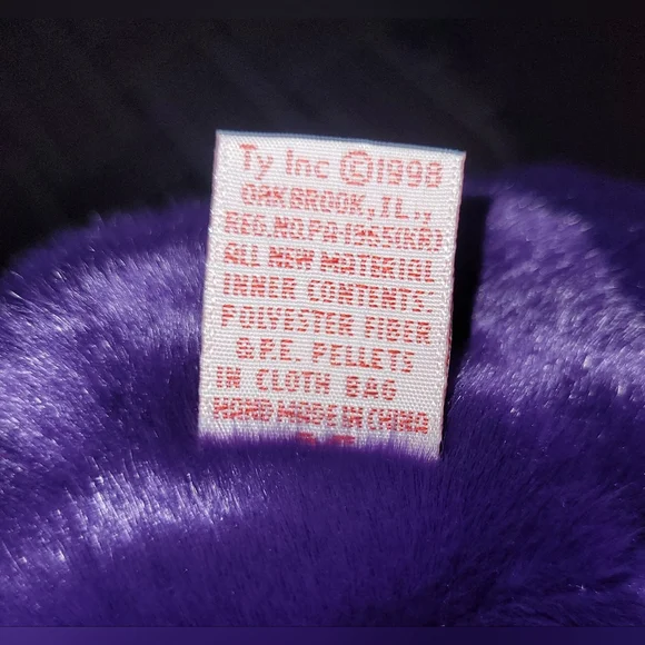 Ty Beanie Buddy Large 14" Princess Diana Bear Plush 1998 White Rose MWMT - Picture 3 of 5